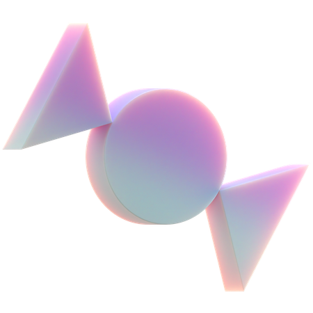 Forma abstrata de caramelo  3D Icon