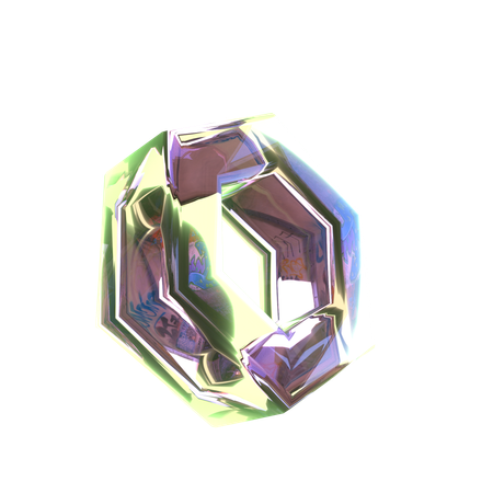 Forma abstrata de diamante  3D Icon