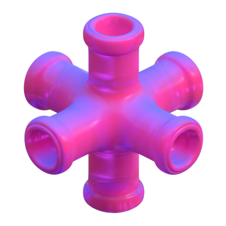 Forma abstrata de múltiplos tubos  3D Icon