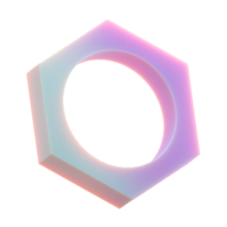 Forma abstrata de noz  3D Icon