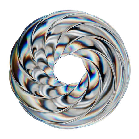 Forma abstrata de tubo  3D Icon