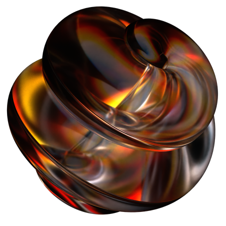 Forma abstrata de vidro  3D Icon