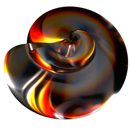 Forma abstrata de vidro  3D Icon