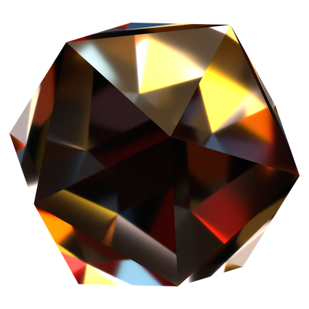 Forma abstrata de vidro diamante  3D Icon