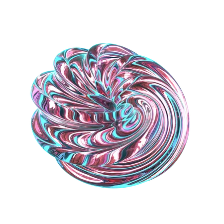 Forma abstrata espiral  3D Icon