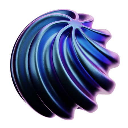 Forma abstrata espiral  3D Icon