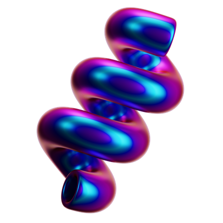 Forma abstrata espiral  3D Icon