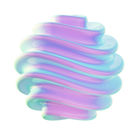 Forma abstrata espiral  3D Icon