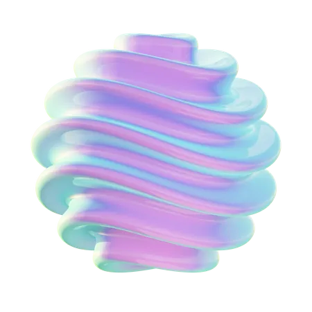 Forma abstrata espiral  3D Icon