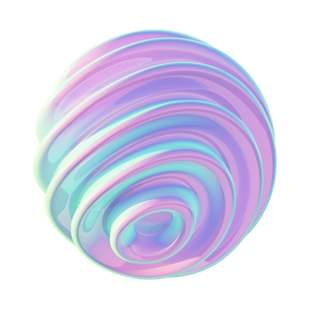 Forma abstrata espiral  3D Icon