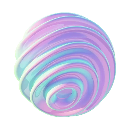 Forma abstrata espiral  3D Icon