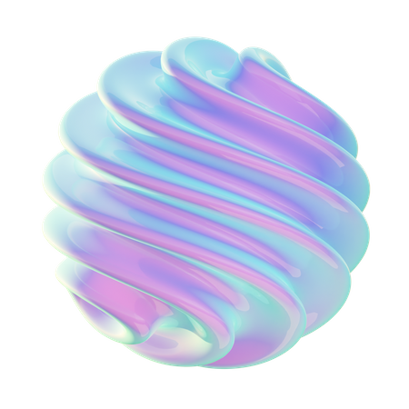 Forma abstrata espiral  3D Icon