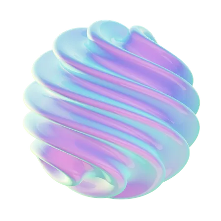 Forma abstrata espiral  3D Icon