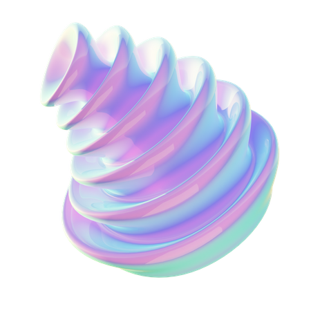 Forma abstrata espiral  3D Icon