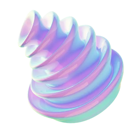 Forma abstrata espiral  3D Icon