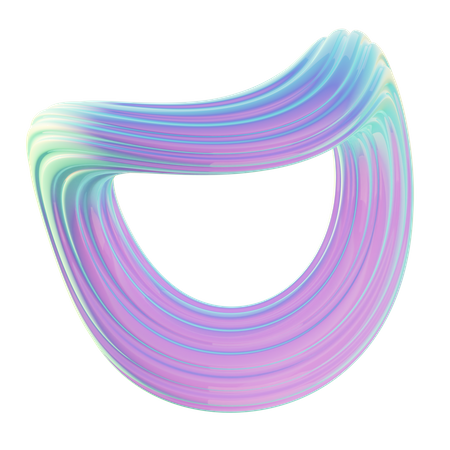 Forma abstrata espiral  3D Icon