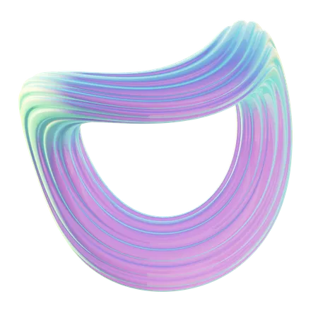 Forma abstrata espiral  3D Icon