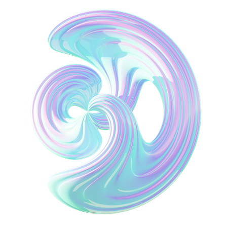 Forma abstrata espiral  3D Icon