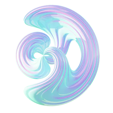 Forma abstrata espiral  3D Icon