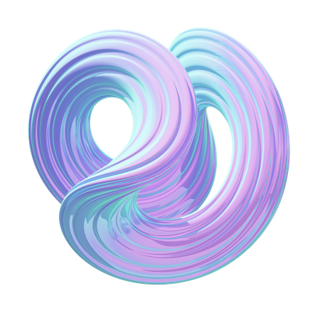 Forma abstrata espiral  3D Icon