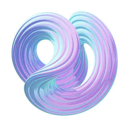 Forma abstrata espiral  3D Icon