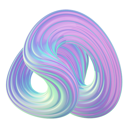 Forma abstrata espiral  3D Icon