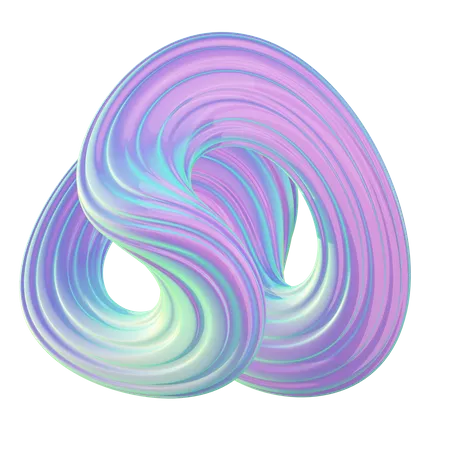 Forma abstrata espiral  3D Icon