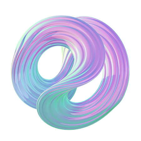 Forma abstrata espiral  3D Icon