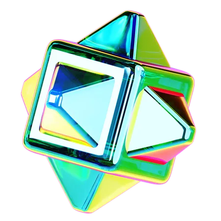 Forma abstrata iridescente  3D Icon