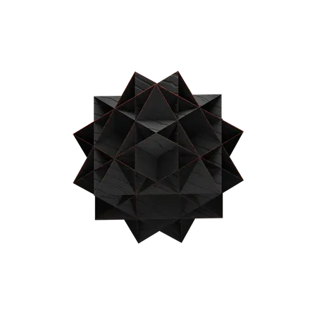 Forma abstrata multiestrela  3D Icon