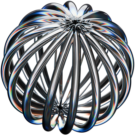 Forma abstrata redonda  3D Icon