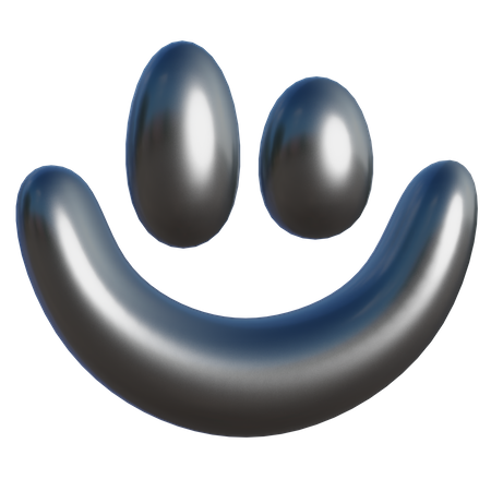 Forma abstrata sorridente  3D Icon