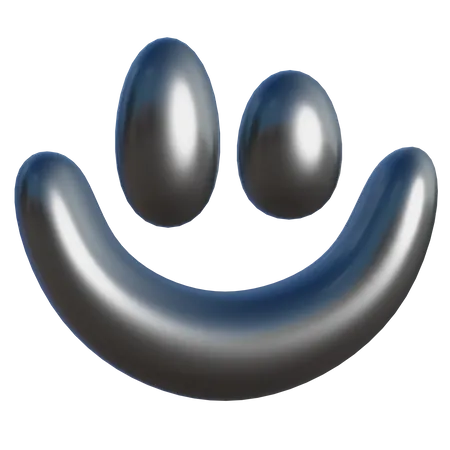 Forma abstrata sorridente  3D Icon