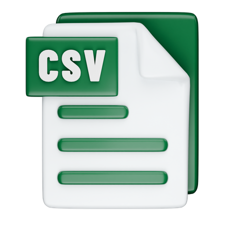 Formato csv  3D Icon