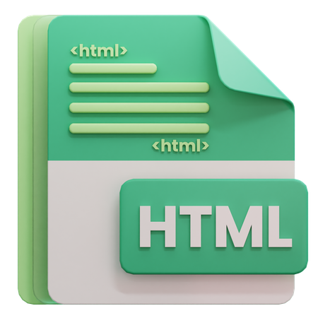 Formato de arquivo html  3D Icon