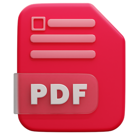 Formato de arquivo pdf  3D Icon