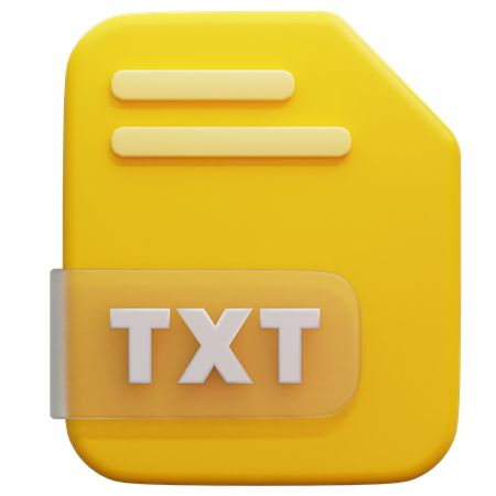 Formato de arquivo txt  3D Icon