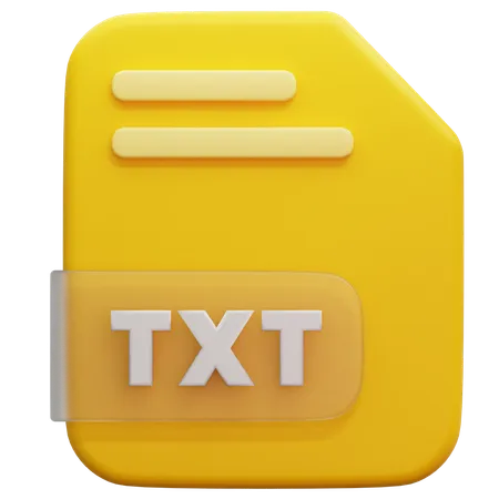 Formato de arquivo txt  3D Icon