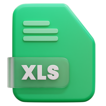 Formato de arquivo xls  3D Icon