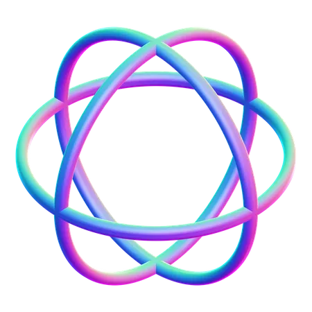 Forma de átomo  3D Icon