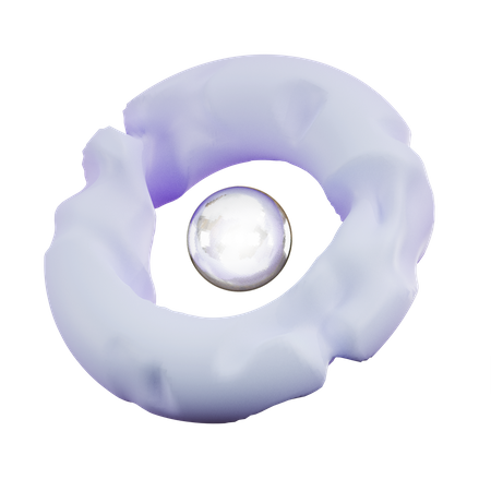Bola com forma de anel  3D Icon