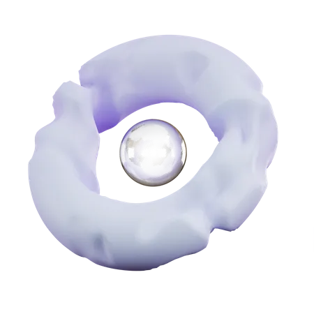 Bola com forma de anel  3D Icon