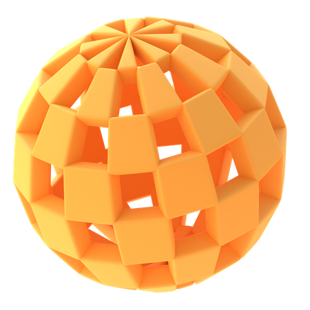 Forma de bola de cubo  3D Icon