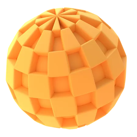 Forma de bola de cubo  3D Icon