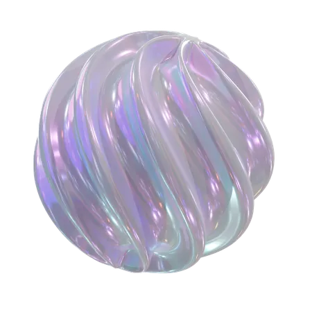 Forma de bola espiral  3D Icon