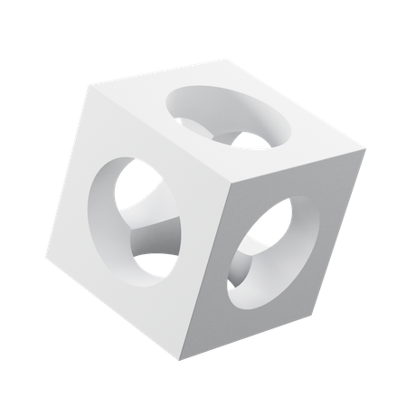 Forma de buraco de cubo  3D Icon