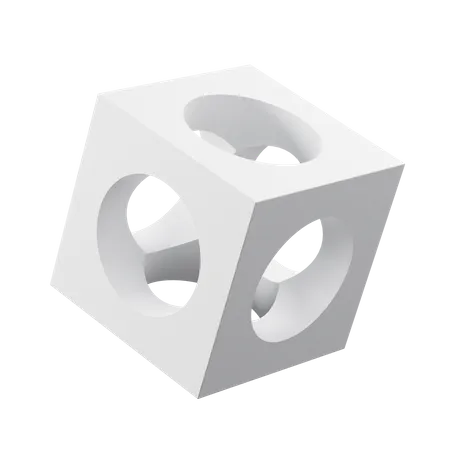 Forma de buraco de cubo  3D Icon