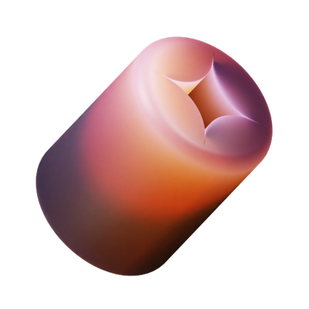 Formato de cilindro oco  3D Icon