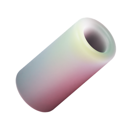 Formato de cilindro oco  3D Icon