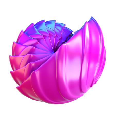 Forma abstrata de concha  3D Icon